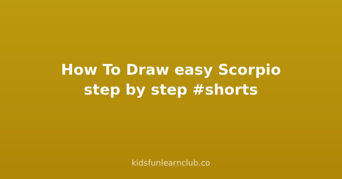 How To Draw easy Scorpio step by step #shorts