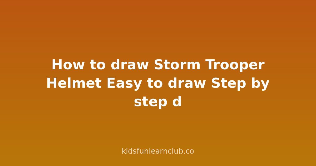 How to draw Storm Trooper Helmet Easy to draw Step by step drawing