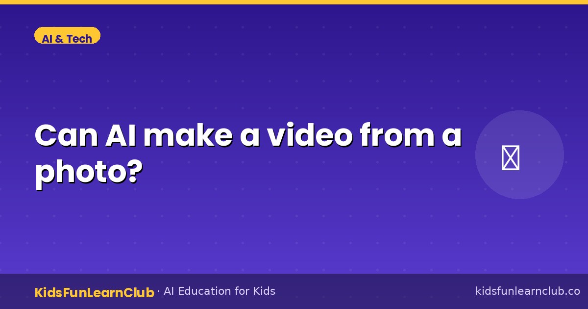 Can AI make a video from a photo — Explained for Kids