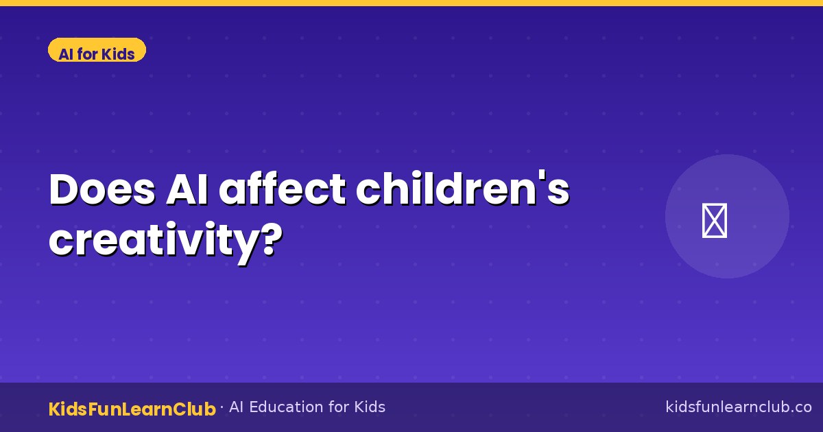 Does AI affect children's creativity?