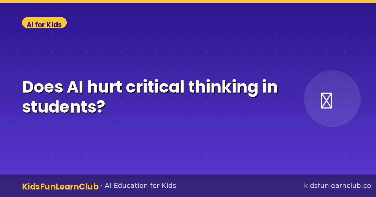 Does AI hurt critical thinking in students?
