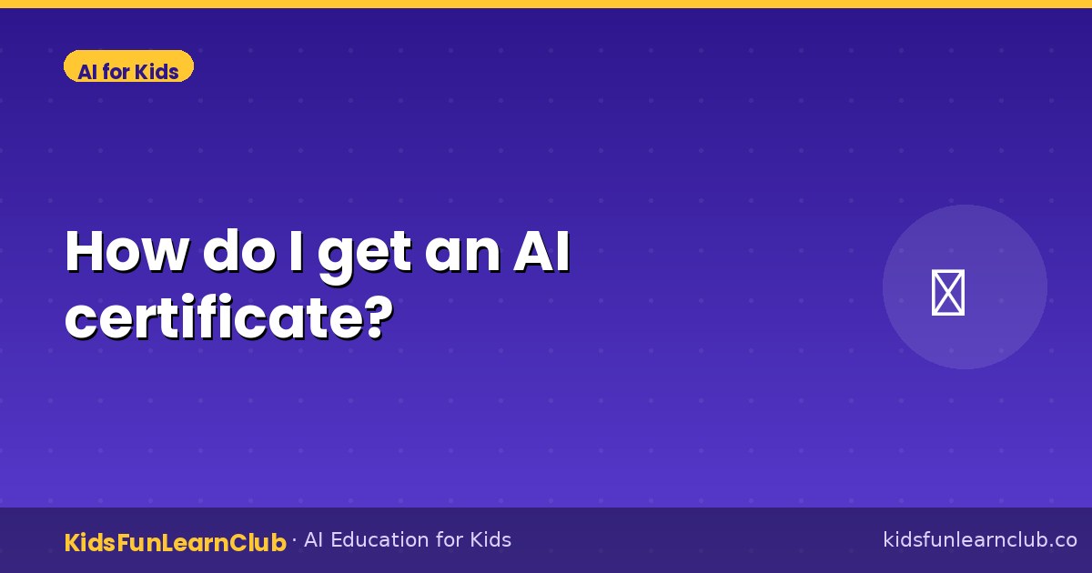 How do I get an AI certificate?