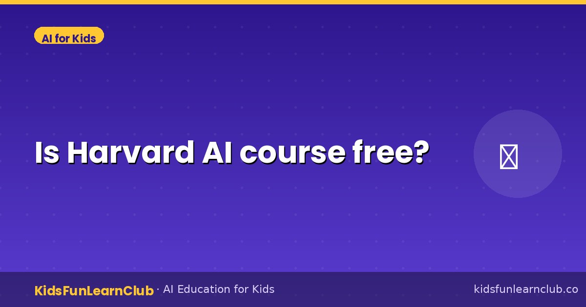 Is Harvard AI course free?