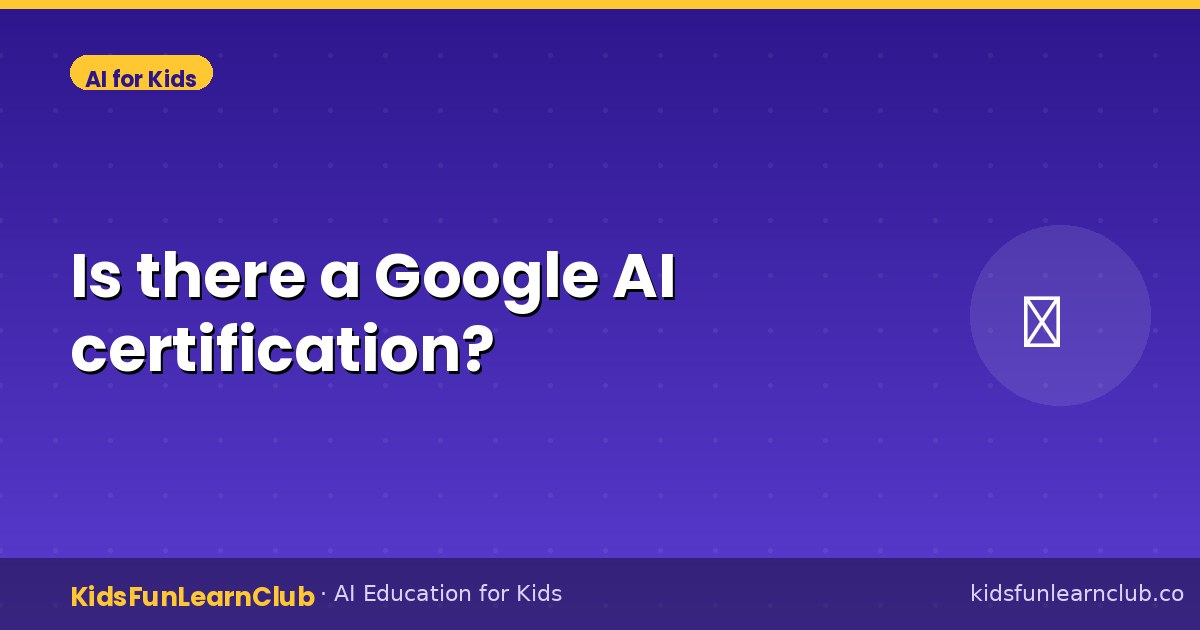 Is there a Google AI certification?