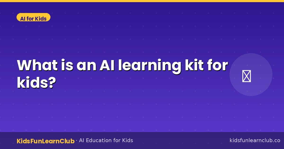 What is an AI learning kit for kids?