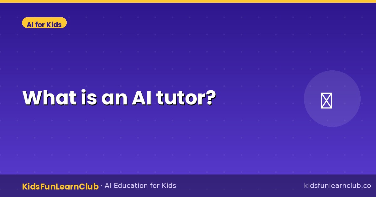 What is an AI tutor?