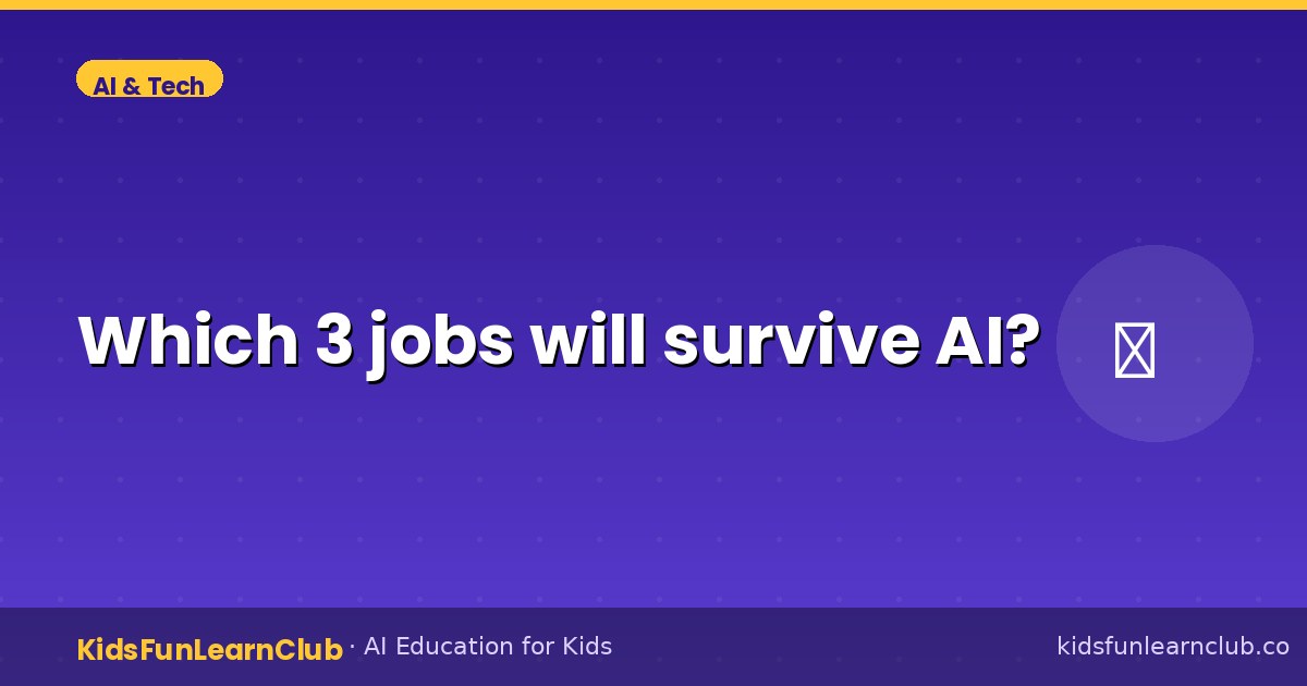 Which 3 jobs will survive AI (What Kids Should Know)